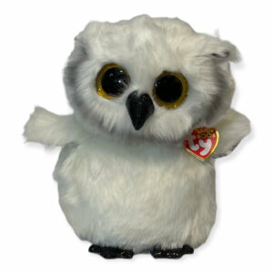 TY BEANIE BOOS - AUSTIN - Owl White Medium 23 cm