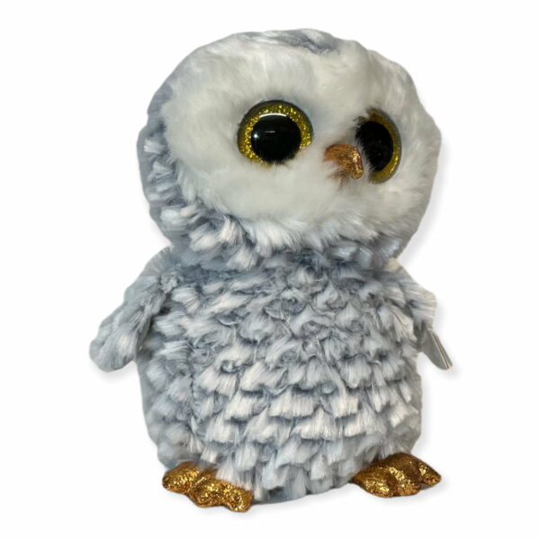 TY BEANIE BOOS -OWLETTE - White Owl Medium 23 cm