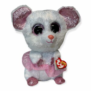 TY Beanie Boos - NINA - white ballerina mouse Medium 23 cm