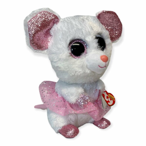 TY Beanie Boos - NINA - white ballerina mouse Medium 23 cm