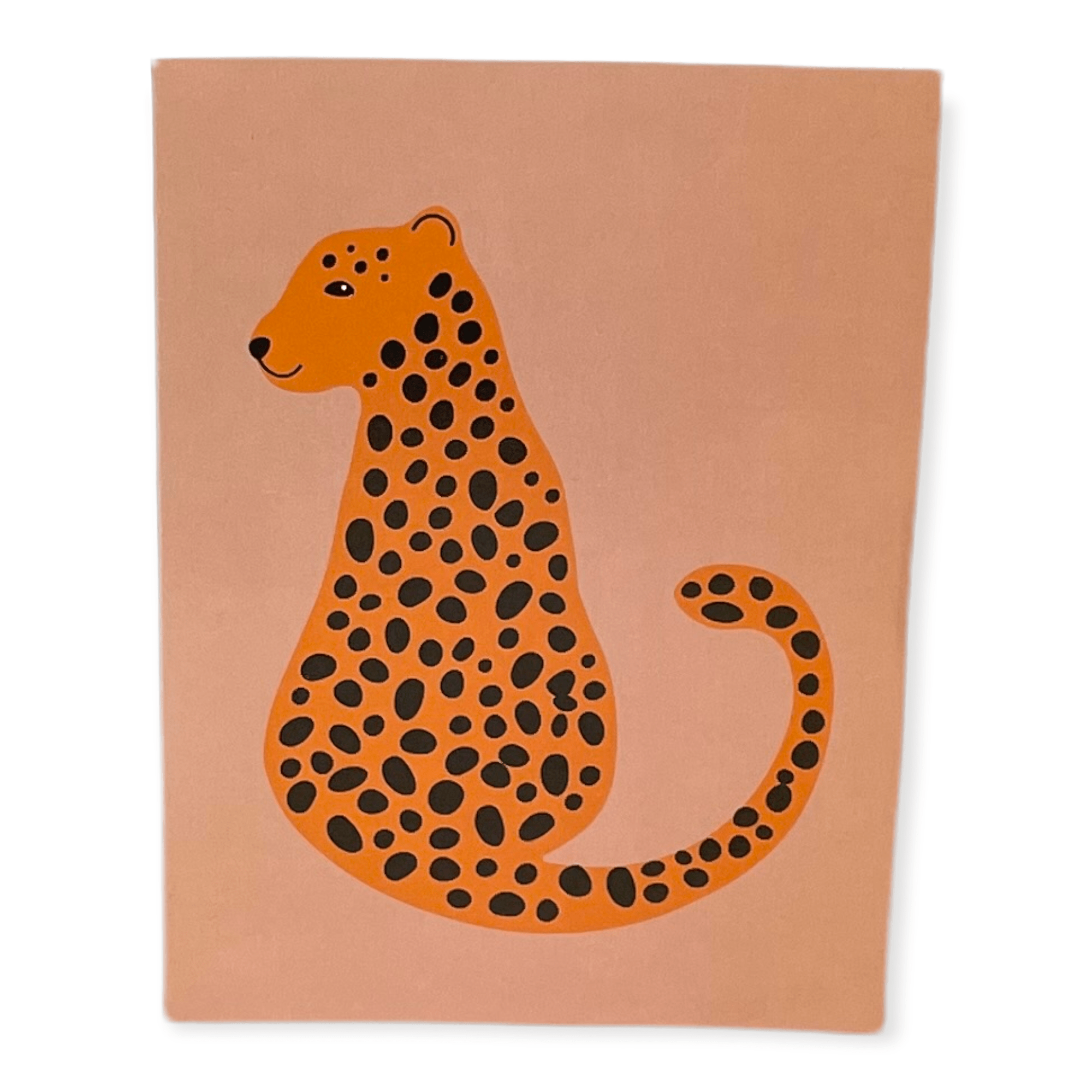 Kort m/leopard dobbelt