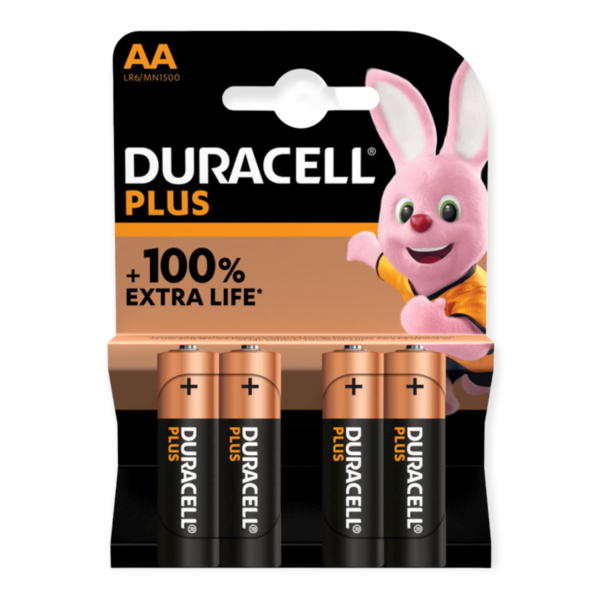 Duracell Plus batteri AA 4-pk.