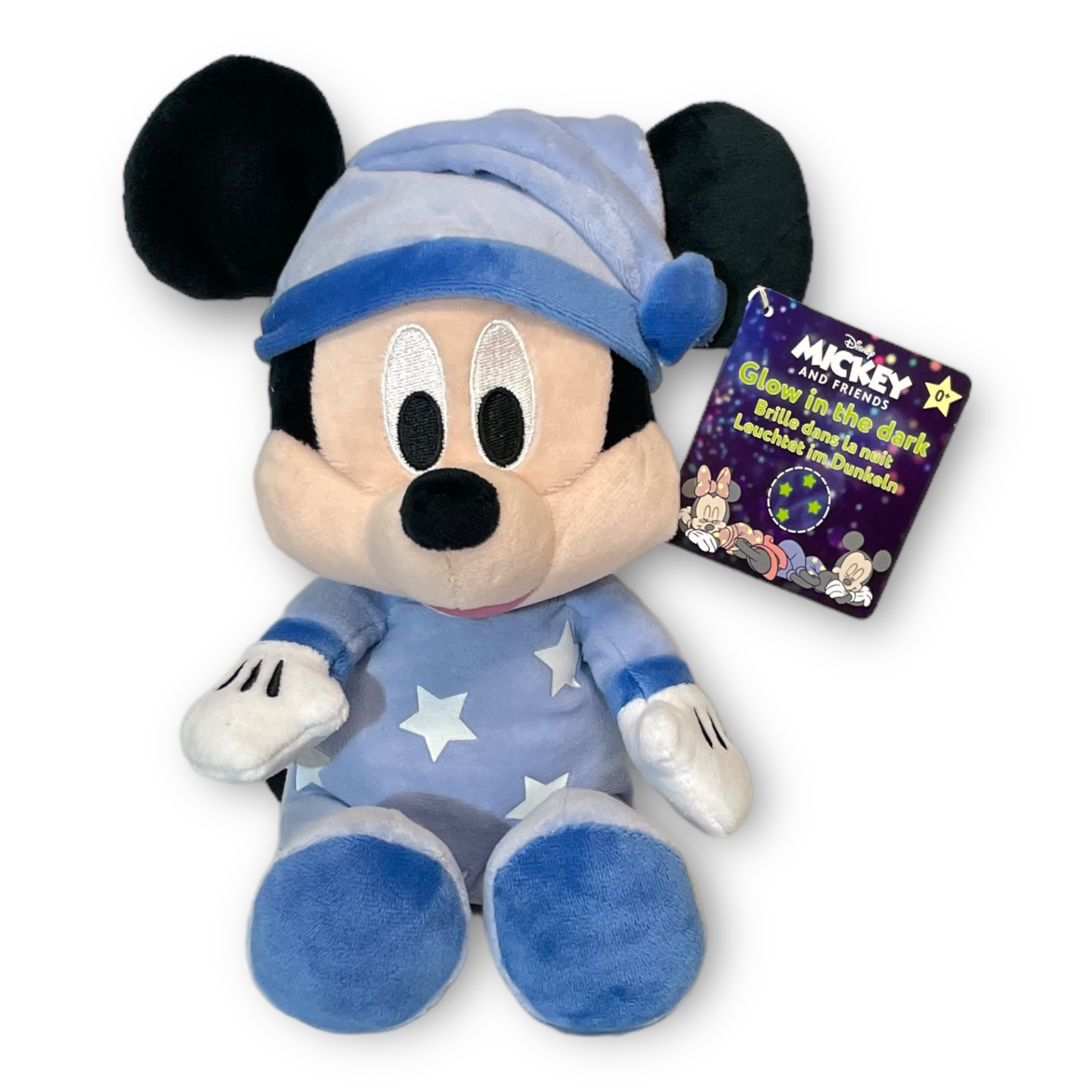 Se Mickey Mouse Disney 25 Cm Glow In The Dark Sov Godt hos Plysdyr.dk