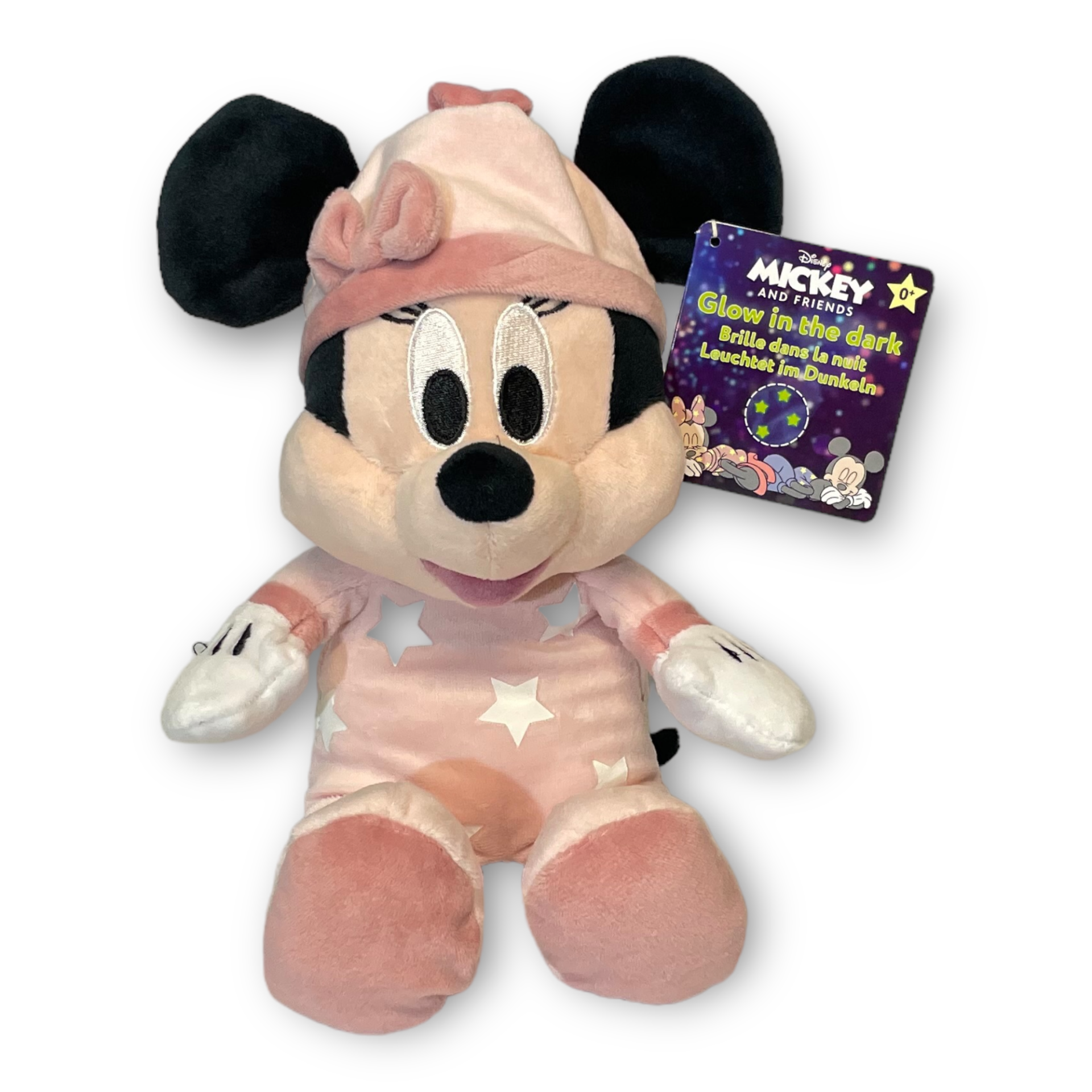 Se Minnie Mouse Disney 25 Cm Glow In The Dark Sov Godt hos Plysdyr.dk
