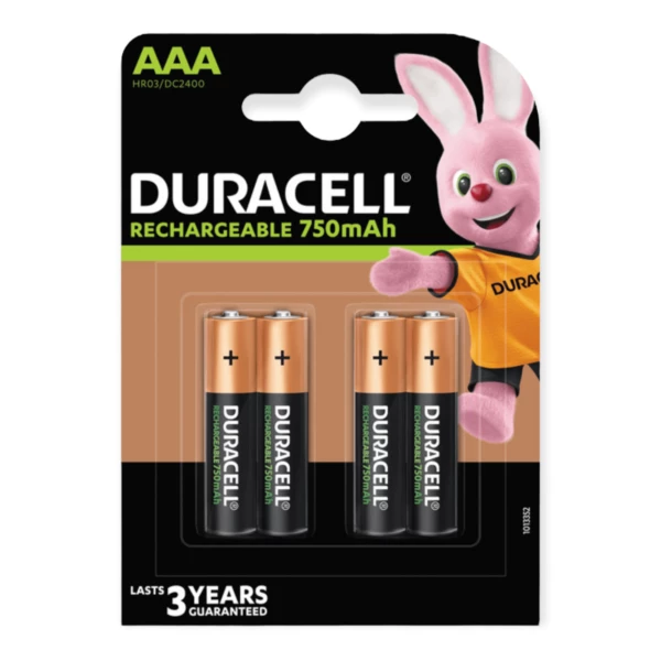 Duracell genopladelige batterier AAA 4-pk.