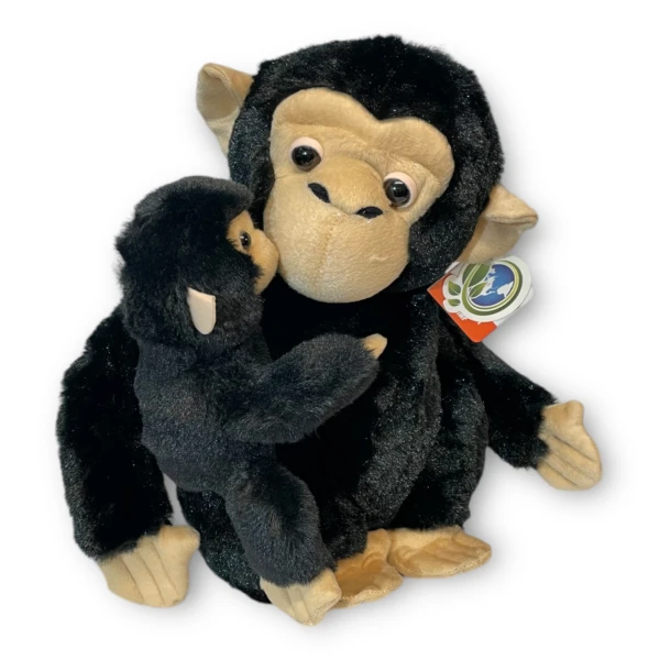 Chimpanse Mor Med Unge 30 Cm